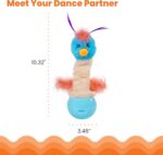 Catstages Electronic Dancing Ostrich Interactive Cat Toy, Wobbles and Plays Music, Battery Powered, Plush, Blue - Image 6