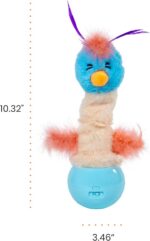 Catstages Electronic Dancing Ostrich Interactive Cat Toy, Wobbles and Plays Music, Battery Powered, Plush, Blue - Image 8