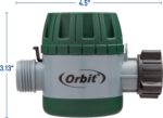 Orbit Mechanical Water Timer - Adjustable Irrigation Shutoff for Lawn & Garden Watering - Battery-Free Clockwork Hose Faucet Timer with Easy Grip Dial & Manual Bypass - 62034 - Image 5