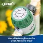 Orbit Mechanical Water Timer - Adjustable Irrigation Shutoff for Lawn & Garden Watering - Battery-Free Clockwork Hose Faucet Timer with Easy Grip Dial & Manual Bypass - 62034 - Image 8