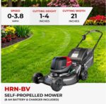 Honda HRN-BV 21-Inch Walk Behind Battery Powered Lawn Mower, Variable Speed Self Propelled Lawn Mower with 1.9 Bushel Capacity, Easy-Off Grass Bag, Clean Cuts in Thick and Tall Grass (HRN216YXBVKA4) - Image 3