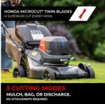 Honda HRN-BV 21-Inch Walk Behind Battery Powered Lawn Mower, Variable Speed Self Propelled Lawn Mower with 1.9 Bushel Capacity, Easy-Off Grass Bag, Clean Cuts in Thick and Tall Grass (HRN216YXBVKA4) - Image 5