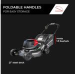 Honda HRN-BV 21-Inch Walk Behind Battery Powered Lawn Mower, Variable Speed Self Propelled Lawn Mower with 1.9 Bushel Capacity, Easy-Off Grass Bag, Clean Cuts in Thick and Tall Grass (HRN216YXBVKA4) - Image 7