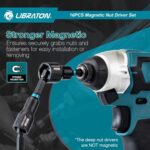 LIBRATON Magnetic Nut & Driver Set, 16pc Impact Driver Bit Set, 1/4"-9/16" Nut & 1/4"-4/3" Deep Nut Drivers, SAE Drive, Toolbox for Car Repairs - Image 7
