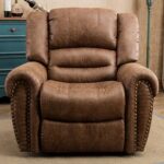 CANMOV Leather Recliner Chair, Classic and Traditional Manual Recliner Chair with Comfortable Arms and Back Single Sofa for Living Room, Nut Brown - Image 6