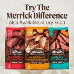 Merrick Grain Free Wet Dog Food, Premium Gluten Free Canned Variety Pack, Beef, Chicken and Turkey Recipes - (Pack of 12) 12.7 oz. Cans - Image 10