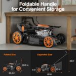 21” Self-Propelled Lawn Mower Gas, 170CC 4-in-1 Mulch/Rear Bag/Side Discharge/Rear Discharge, Walk-Behind Gas Lawnmower with 7-Position Cutting Height, Foldable Gas Powered Lawn Mowers for Yard Garden - Image 9
