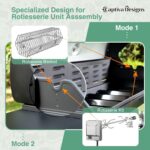Captiva Designs 6-Burner Propane Gas BBQ Grill with Side Burner & Porcelain-Enameled Cast Iron Grate for Outdoor Kitchen & Backyard Barbecue, 65,800 BTU Output,665 SQ.IN. Cooking Area,Stainless Steel - Image 6