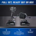 21V Brushless Cordless Driver, Compact and Light Weight, 230Nm Max Torque, 4000 IPM, 3200 RPM with LED Light, 2 Batteries 2000mAh, Charger, and Case Included - Image 4