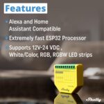 Shelly Plus RGBW PM | WiFi Smart Remote Control for RGBW Led Strips with Power Metering | Home Automation | Bluetooth Gateway | No Hub | Compatible with Alexa & Google Home | iOS Android App (2 Pack) - Image 4