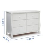 Delta Children Universal 6 Drawer Dresser with Interlocking Drawers - Greenguard Gold Certified, White - Image 4