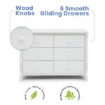 Delta Children Universal 6 Drawer Dresser with Interlocking Drawers - Greenguard Gold Certified, White - Image 6