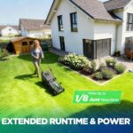 16" Electric Lawn Mower, 40V Cordless Lawn Mower with 2x5.0Ah Batteries & Charger, Brushless Motor, 2-in-1 Mulching & Bagging, 6-Position Height Adjustment, for Small to Medium Yards - Image 3