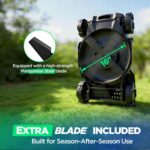 16" Electric Lawn Mower, 40V Cordless Lawn Mower with 2x5.0Ah Batteries & Charger, Brushless Motor, 2-in-1 Mulching & Bagging, 6-Position Height Adjustment, for Small to Medium Yards - Image 7