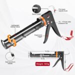 Caulk Gun Kit, Smooth Silicone Caulking Gun and Caulk Remover Tool, Sealant Finishing Tool Grout Scraper for Kitchen Bathroom Window Sink Joint, All in One with Gift Box - Image 3