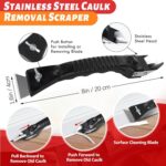 Caulk Gun Kit, Smooth Silicone Caulking Gun and Caulk Remover Tool, Sealant Finishing Tool Grout Scraper for Kitchen Bathroom Window Sink Joint, All in One with Gift Box - Image 4