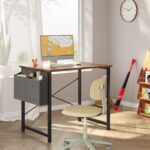 OLIXIS Computer Desk 31 Inch Home Office Desk for Small Spaces, Gaming Study Table with Storage Bag, Compact Sturdy Design, Spacious Desktop, Easy Assembly, Fits Bedrooms and Dorms, Rustic Brown - Image 7