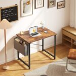 OLIXIS Computer Desk 31 Inch Home Office Desk for Small Spaces, Gaming Study Table with Storage Bag, Compact Sturdy Design, Spacious Desktop, Easy Assembly, Fits Bedrooms and Dorms, Rustic Brown - Image 9