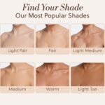LUMINESS Transfer Resistant Airbrush Body Coverage Perfector/w Kabuki Brush - Tattoo Cover Up Makeup Waterproof Full Coverage Foundation for Leg and Body, Bronzer & Tattoo Concealer, 18-Hour Wear - Image 4
