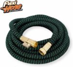 Flexi Hose with 8 Function Nozzle, 50FT - Lightweight Expandable Garden Hose, No-Kink Flexibility, 3/4 Inch Solid Brass Fittings and Double Latex Core - Black and Green - Image 6