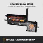 Oklahoma Joe's Highland Offset Reverse Flow Offset Charcoal Smoker and Grill With 1093 sq. in. Cooking Area in Black - Image 5