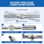 25 in 1 Magnetic Ratchet Screwdriver Set with S2 Steel Bits & 7 CRV Metric Sockets, Magnetic Screwdriver Set with Case for Home, Furniture, Electronics Repair, DIY, Quick Repairs - Image 4