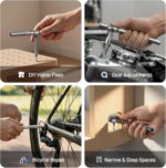 25 in 1 Magnetic Ratchet Screwdriver Set with S2 Steel Bits & 7 CRV Metric Sockets, Magnetic Screwdriver Set with Case for Home, Furniture, Electronics Repair, DIY, Quick Repairs - Image 9