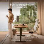 Desktronic HomePro Standing Desk 70x30 — Made in Europe, Ergonomic Sit Stand Home Office Desk, Electric Height Adjustable, Dual Motor, USB & USB-C Charging, Wobble-Free, Touchscreen, 3 Memory Presets - Image 3