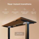 Desktronic HomePro Standing Desk 70x30 — Made in Europe, Ergonomic Sit Stand Home Office Desk, Electric Height Adjustable, Dual Motor, USB & USB-C Charging, Wobble-Free, Touchscreen, 3 Memory Presets - Image 4
