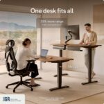 Desktronic HomePro Standing Desk 70x30 — Made in Europe, Ergonomic Sit Stand Home Office Desk, Electric Height Adjustable, Dual Motor, USB & USB-C Charging, Wobble-Free, Touchscreen, 3 Memory Presets - Image 8