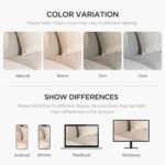 Acanva Luxury Modular Sectional Living Room Sofa Set, Modern Minimalist Style Couch with Ottoman and Chaise, L-Shape, Linen-Like Cream | Minimalist Style - Image 8