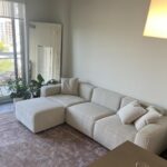 Acanva Luxury Modular Sectional Living Room Sofa Set, Modern Minimalist Style Couch with Ottoman and Chaise, L-Shape, Linen-Like Cream | Minimalist Style - Image 11