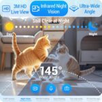 Frienhund Automatic Cat Feeder with 2K Camera: 5G WiFi Automatic Dog Feeder with Night Vision,Cat Food Dispenser with 7L Large Food Storage Container for Multiple Pet,Detachable for Easy Clean -29 Cup - Image 4
