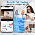 Frienhund Automatic Cat Feeder with 2K Camera: 5G WiFi Automatic Dog Feeder with Night Vision,Cat Food Dispenser with 7L Large Food Storage Container for Multiple Pet,Detachable for Easy Clean -29 Cup - Image 5