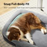 Bedsure Orthopedic Dog Beds Large Sized Dog - 360° Oval Bolster Large Dogs Bed for Senior Dogs with Waterproof Washable Cover, Big Comfort Pet Sofa Couch with Ultra-Soft Fleece, Grey, 35" - Image 4