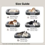 Bedsure Orthopedic Dog Beds Large Sized Dog - 360° Oval Bolster Large Dogs Bed for Senior Dogs with Waterproof Washable Cover, Big Comfort Pet Sofa Couch with Ultra-Soft Fleece, Grey, 35" - Image 7