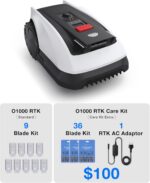 ECOVACS Goat O1000 RTK Care Kit Robotic Lawn Mower with RTK Precision Navigation, No Perimeter Wire, Smart App Control, Auto Mapping, Multi-Zone Management – Includes 36 Extra Blades - Image 3