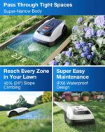 ECOVACS Goat O1000 RTK Care Kit Robotic Lawn Mower with RTK Precision Navigation, No Perimeter Wire, Smart App Control, Auto Mapping, Multi-Zone Management – Includes 36 Extra Blades - Image 7