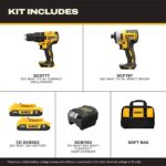 DEWALT 20V MAX Cordless Drill and Impact Driver, Power Drill Brushless 2-Tool Power Tool Combo Kit, Includes 2 Batteries, Charger and Bag (DCK277D2) - Image 3