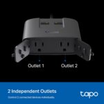 TP-Link Tapo Matter Outdoor Smart Plug, 2 Individual Outlets, IP65 Weather Resistance, Works with Apple Home, Alexa, Google Home, Long Wi-Fi Range, 2.4G Wi-Fi Only, ETL Certified (Tapo P400M) - Image 10