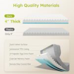 CWAWZ Extra Large Dog Bed, Orthopedic Dog Bed with Cooling Gel Memory Foam, Waterproof XL Pet Bed with Removable Washable Cover, 42" Pet Sofa Couch Dutch Velvet with Bone Toy, Light Gray - Image 4