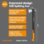 Fiskars X36 Super Splitting Axe 36", Forged Steel Blade for More One-Strike Splits on Large Logs, Shock-Absorbing FiberComp Handle & Low-Friction Coating for Easy Removal & Rust Protection - Image 3
