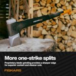 Fiskars X36 Super Splitting Axe 36", Forged Steel Blade for More One-Strike Splits on Large Logs, Shock-Absorbing FiberComp Handle & Low-Friction Coating for Easy Removal & Rust Protection - Image 8