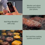 Ninja FlexFlame ProConnect Grill & Smoker | 5-in-1 Smart Cooking System | Electric & Propane | App-Connected | 3-Burner Digital Control | Roast, Griddle & Pizza Maker | Black/Gold | PG305 - Image 7