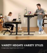 OffiGo 63 Inch L Shaped Electric Standing Desk with Drawers, Height Adjustable Large Desk with Power Outlets, Sit Stand Table, Writing Computer Desk for Home, Office, Workstation, Rustic Brown - Image 5