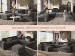 EASE MOOSE Oversized Modular Sectional Sofa, Extra Large U Shape Sectional Cloud Couch,Comfty Deep Modular Sofa with Ottoman for Living Room - Image 6