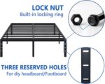 NEW JETO Metal Bed Frame,Queen Size Bed Frame with Storage Space,Heavy Duty Sturdy Mattress Foundation,Easy Assembly,No Box Spring Needed, Black,14 Inch,Queen - Image 6