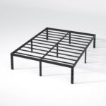 NEW JETO Metal Bed Frame,Queen Size Bed Frame with Storage Space,Heavy Duty Sturdy Mattress Foundation,Easy Assembly,No Box Spring Needed, Black,14 Inch,Queen - Image 9