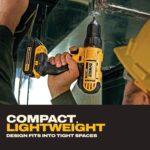 DEWALT 20V MAX Cordless Drill and Impact Driver, Power Tool Combo Kit , Includes 2 Batteries, Charger and Bag (DCK240C2) - Image 4