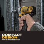 DEWALT 20V MAX Cordless Drill and Impact Driver, Power Tool Combo Kit , Includes 2 Batteries, Charger and Bag (DCK240C2) - Image 6